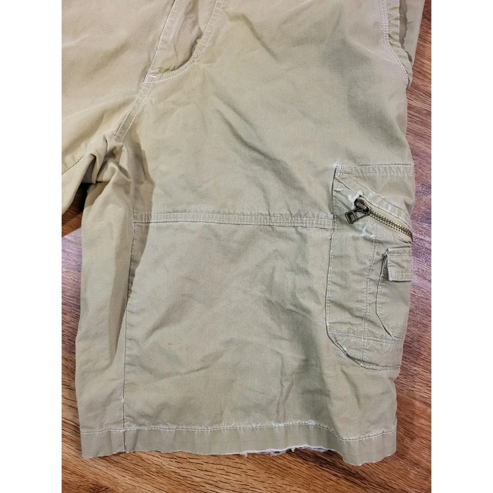 Kuhl Cargo Shorts 36 Outdoor Hiking Vintage Patina Dye Cargo Zip Pockets
